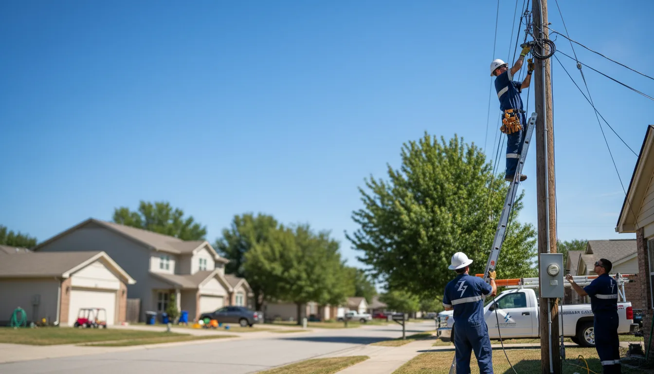 Residential electrician providing installation services in Grand Mound, IA